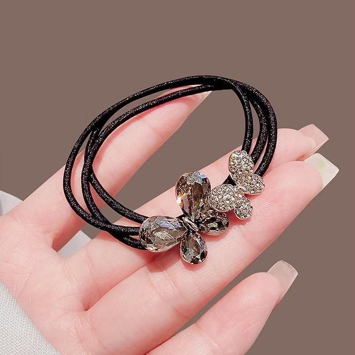 Coreean Retro Ochi de Pisică Stras Floare Elastic de Păr Bandă Elastică