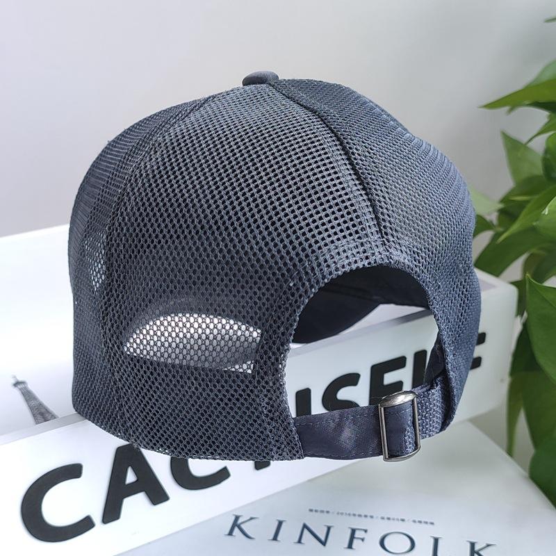 Big Size Mesh Hard Top Baseball Cap For Men Summer Breathable Outdoor Riding Trend Shading Sun Protection Cap Male 62Cm