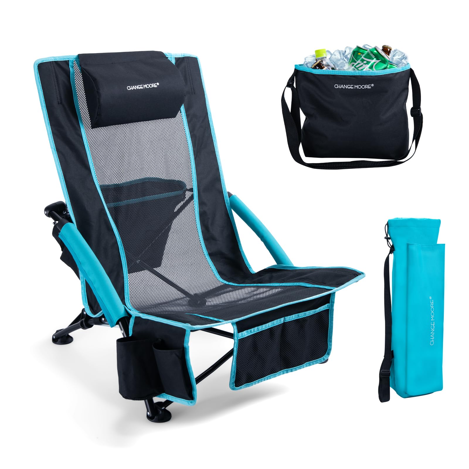 

CHANGE MOORE Уличный Кемпинг Низкий Супер 600D Оксфорд 136 кг Нагрузка Прохладный и Удобный для Сидения Подголовник Прохладная Сумка для Хранения Японская Инструкция