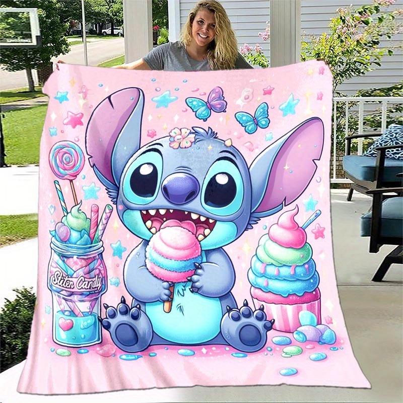 1pc Stitch Printing Blanket - Soft, All-Season Throw for Office Blanket, Personalized Gift with Adorable Cartoon Design