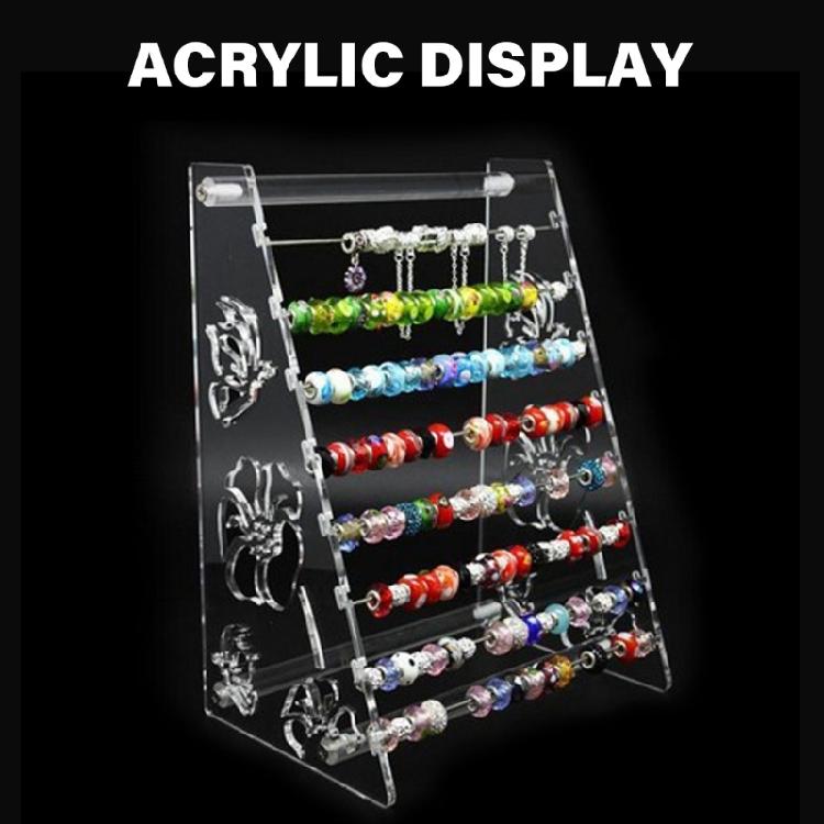 Acrylic Bead Storage Rack Multilayered Acrylic Bead Display Shelf Jewelry Storage Holder Rack for Home Use