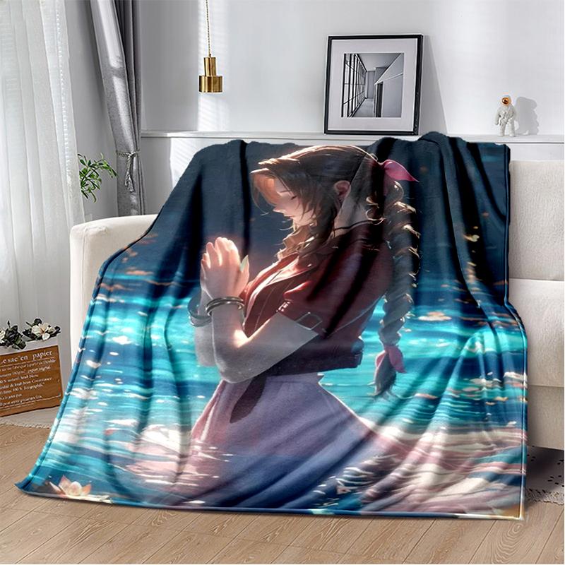 2025 New Style Final Fantasy Games Cloud Tifa Aerith Sephiroth Blanket,Soft Throw Blanket for Home Bedroom Bed Sofa Cover Kids