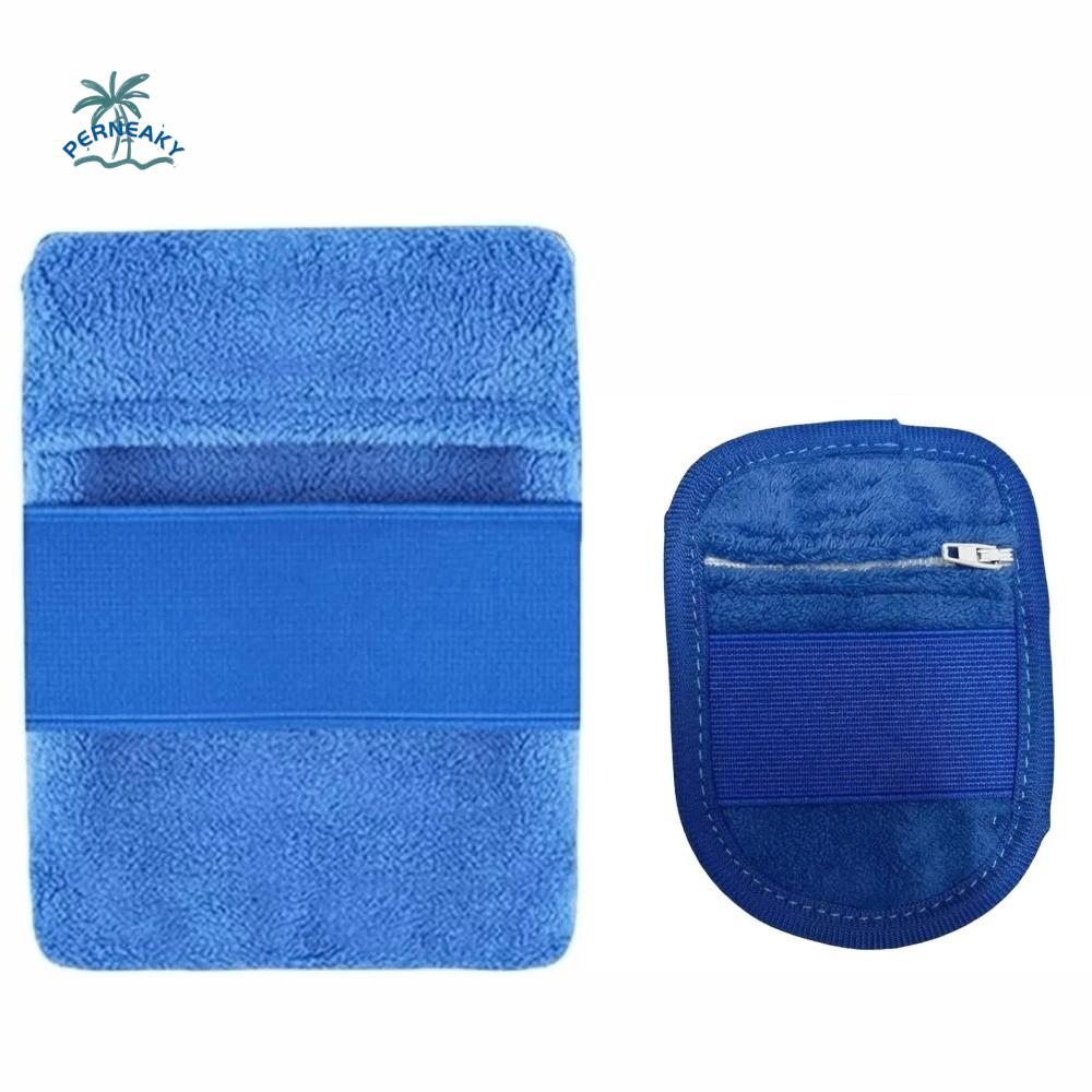 2PCS Compact Portable Sand Removal Gloves Hand-washable Coral Fleece Sand Removal Bag Soft Sand Brush Outdoor Beach