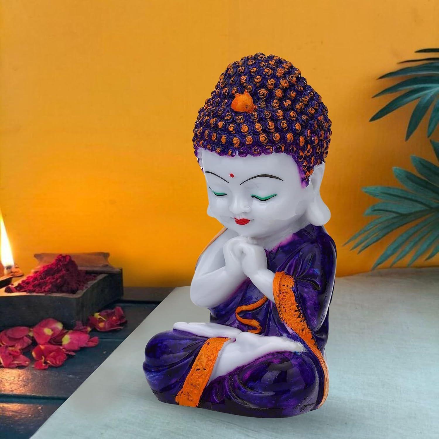 

Полирезиновая фигурка монаха Будды | Идол Господа Будды | Статуя монаха Будды | Фигурка для домашнего декора, приборной панели автомобиля (синий)