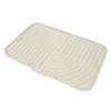 Silicone Dish Drying Mat with Slope Drain Design Non Slip Sink Dish Drying Rack Mat for Kitchen Counter