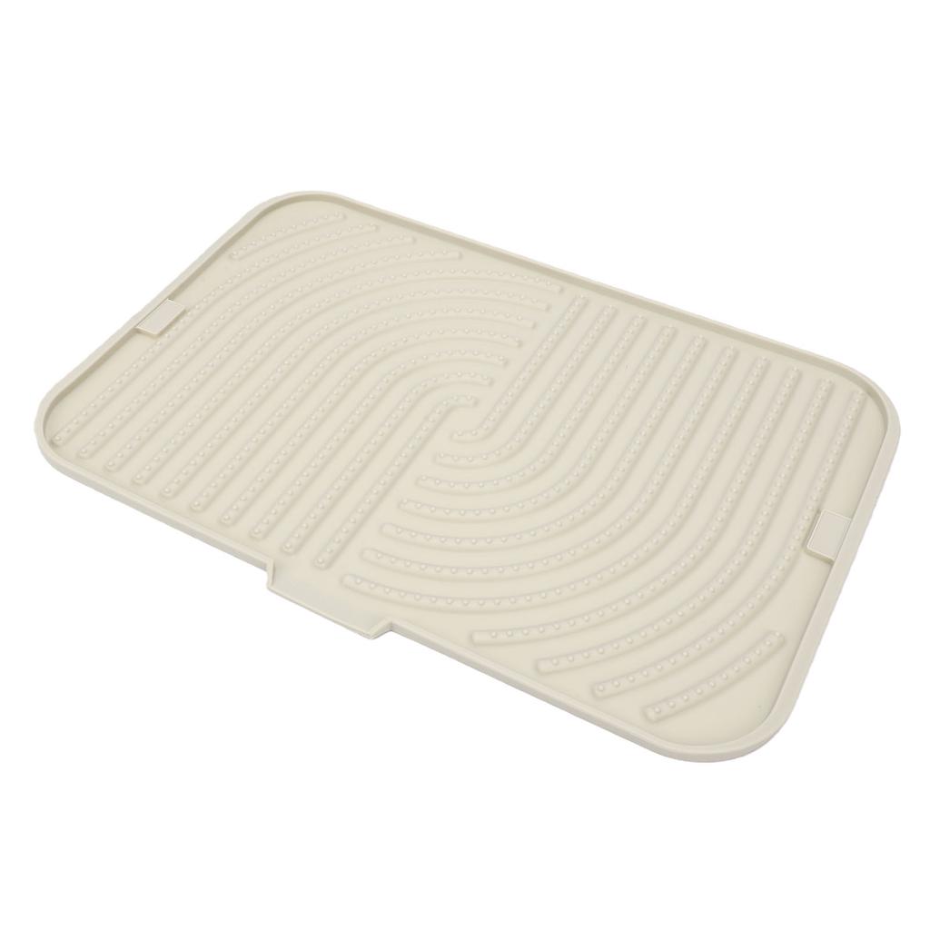 Silicone Dish Drying Mat with Slope Drain Design Non Slip Sink Dish Drying Rack Mat for Kitchen Counter