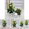 Rose Flower Arrangement Synthetic Potted Plant With Realistic Texture For Party And Outdoor Decor