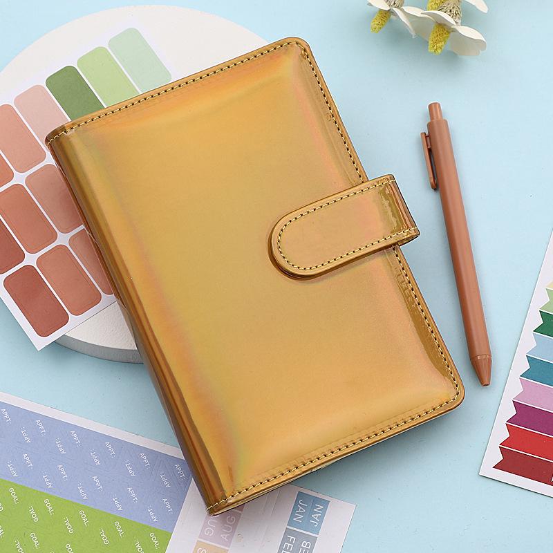 Colorful A6 PU Leather Macaron Budget & Account Book - Multi-functional Cash Diary & Storage Planner