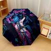 Custom Text Automatic 8 Bone Umbrella, Portable Sun Rain Protection UmbrellaArcane