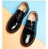 Scarpe nere in pelle da ragazzo - Suola morbida, Stile britannico, Antiscivolo, Perfette per la primavera e l'autunno