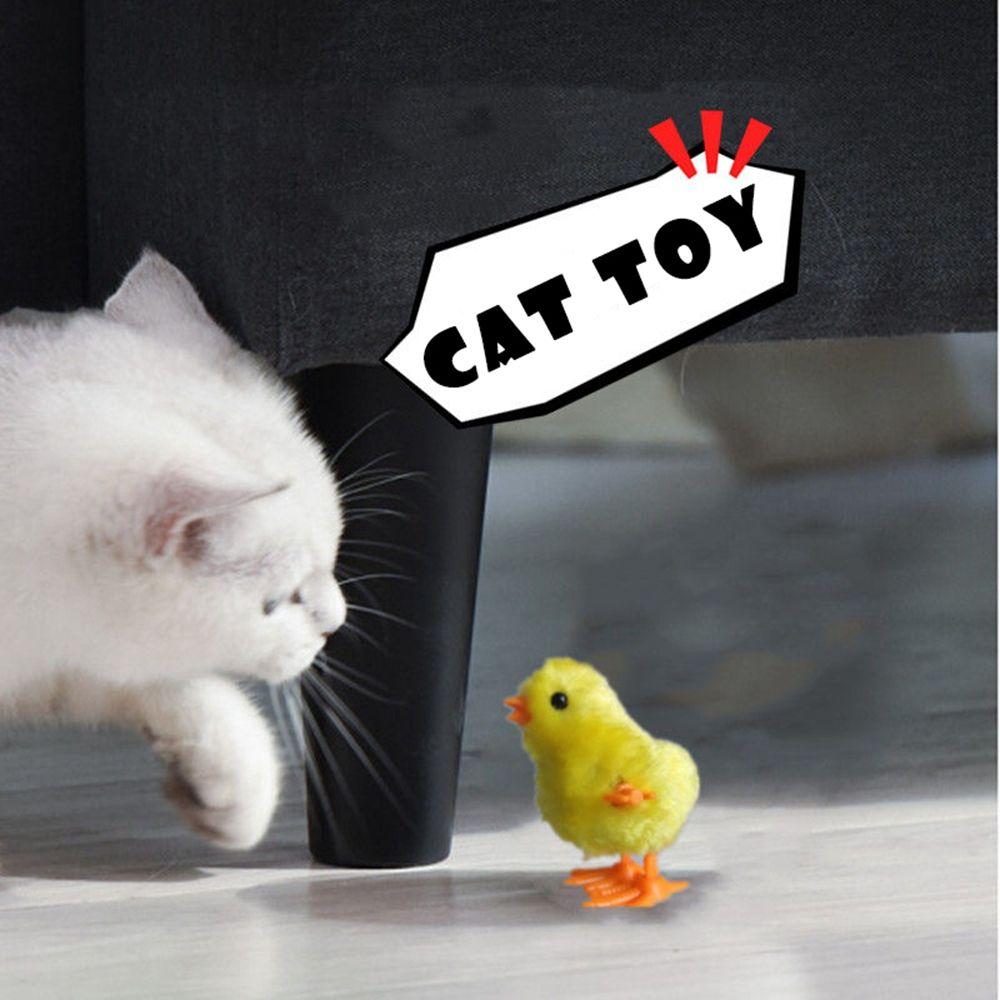 Supplies Shake Movement Jumping Walking Clockwork Plush Chicks Interative  Toy Kids Gifts Cat Toys