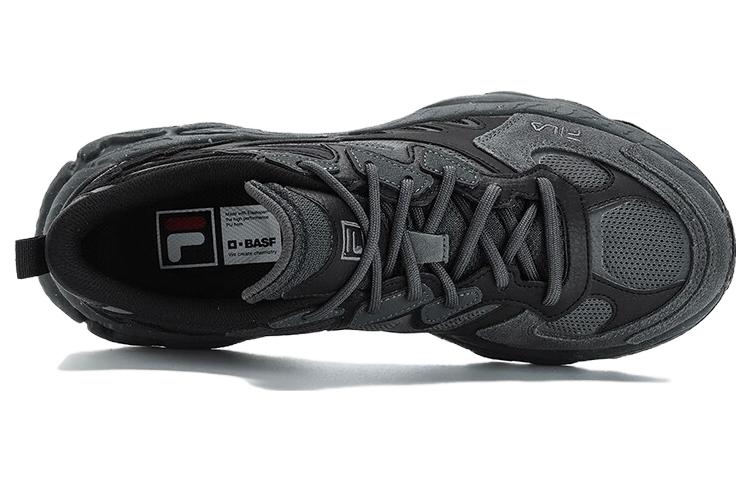 Men's Sneakers FILA Fern Sneakers Comfortable Height Increasing Low top Chunky Sneakers Men's Gray Black