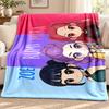 Kpop demon hunters blanket Flannel Blanket Soft Cozy Plush Throw for Sofa Bed Lightweight Home Decoration Outdoor camping