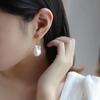 14K Gold Filled Large Baroque Pearl Dangle Earrings with 925 Sterling Silver Needle