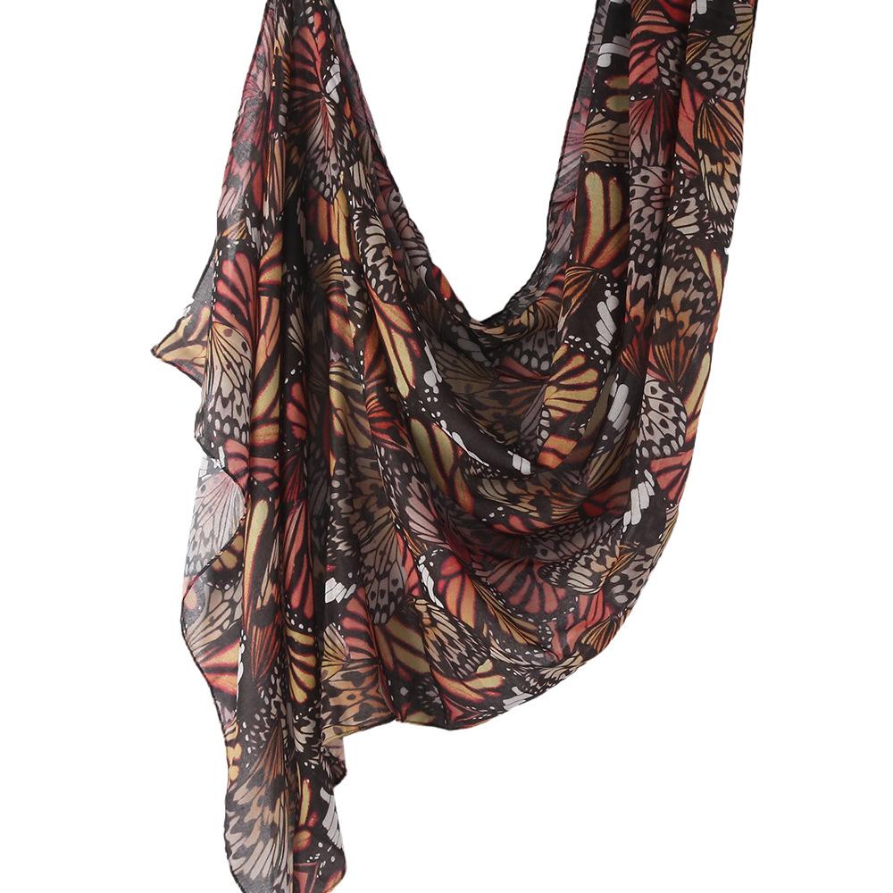 "Ethnic Watercolor Modal Cotton Shawl Satin Print Scarf for Women"