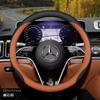 Suitable for Mercedes-Benz Breathable Leather Steering Wheel Cover E C Class Gle Glc Gla Glb Cls Cla Eqb Eqe Eqs Amg Vito Gls DB4