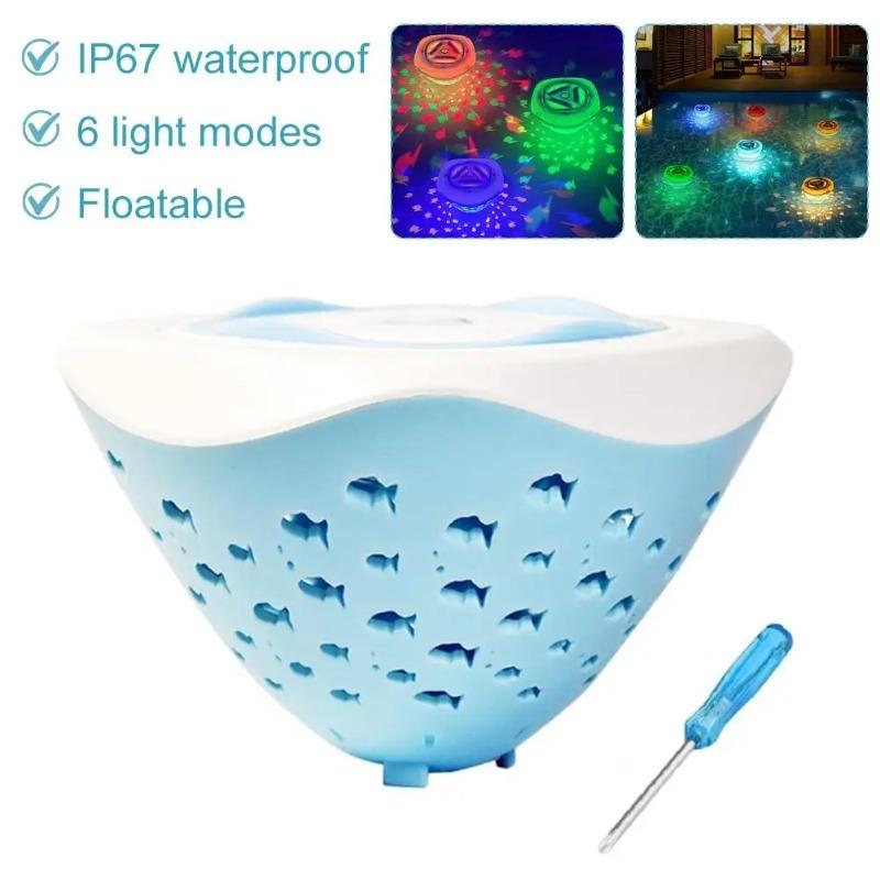 LED Wasserdichte Badewannenleuchte RGB Bunte Schwimmbad Dekoration Lichter Kleiner Fisch Projektion Badelicht Projektor Geschenke