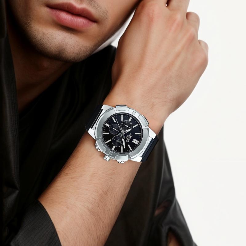 Casio STANDARD Series Retro Sports Trend 50 Meters Waterproof Quartz Movement Resin Strap Japanese and Korean Watch Men's Watch Black MTP-E500-1AV