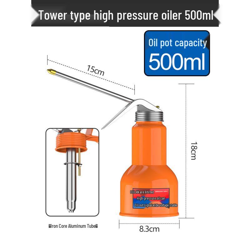 Hochdruck-Ölsprühdose mit langer Düse - Manuelle Getriebeschmierung für den Hausgebrauch & Industriellen Einsatz