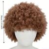 Capelli Ricci Ondulati Corti Colorati Resistenti al Calore Tifoso di Calcio Che Indossa Parrucche Halloween