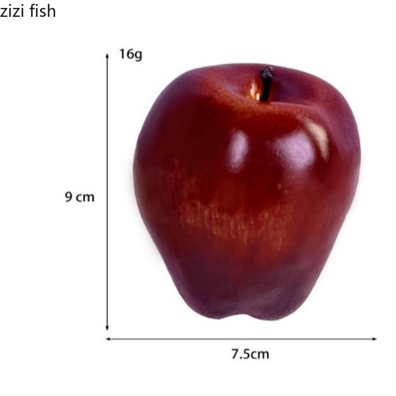 Simulated Red Delicious Fake Apple Model Red Apple Ornament Artificial Fruits Shooting Props Simulated Apples Aesthetic Decor