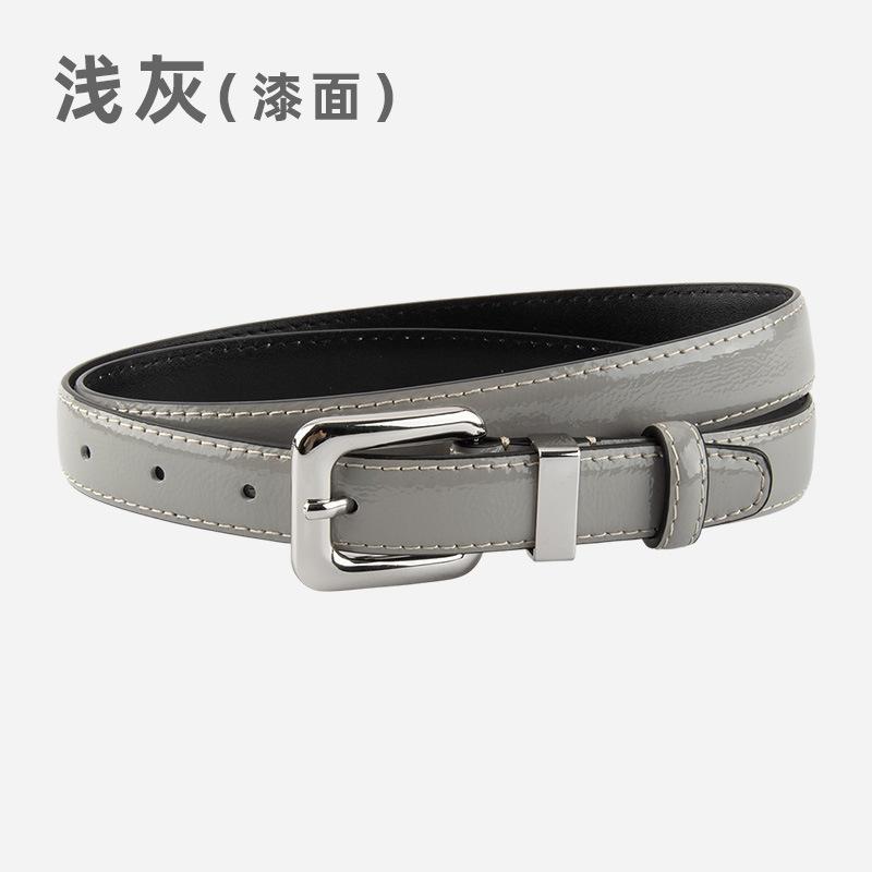 Leather Belt Women'S First Layer Of Cowhide With Suit Dress Girls Waist Thin Belt