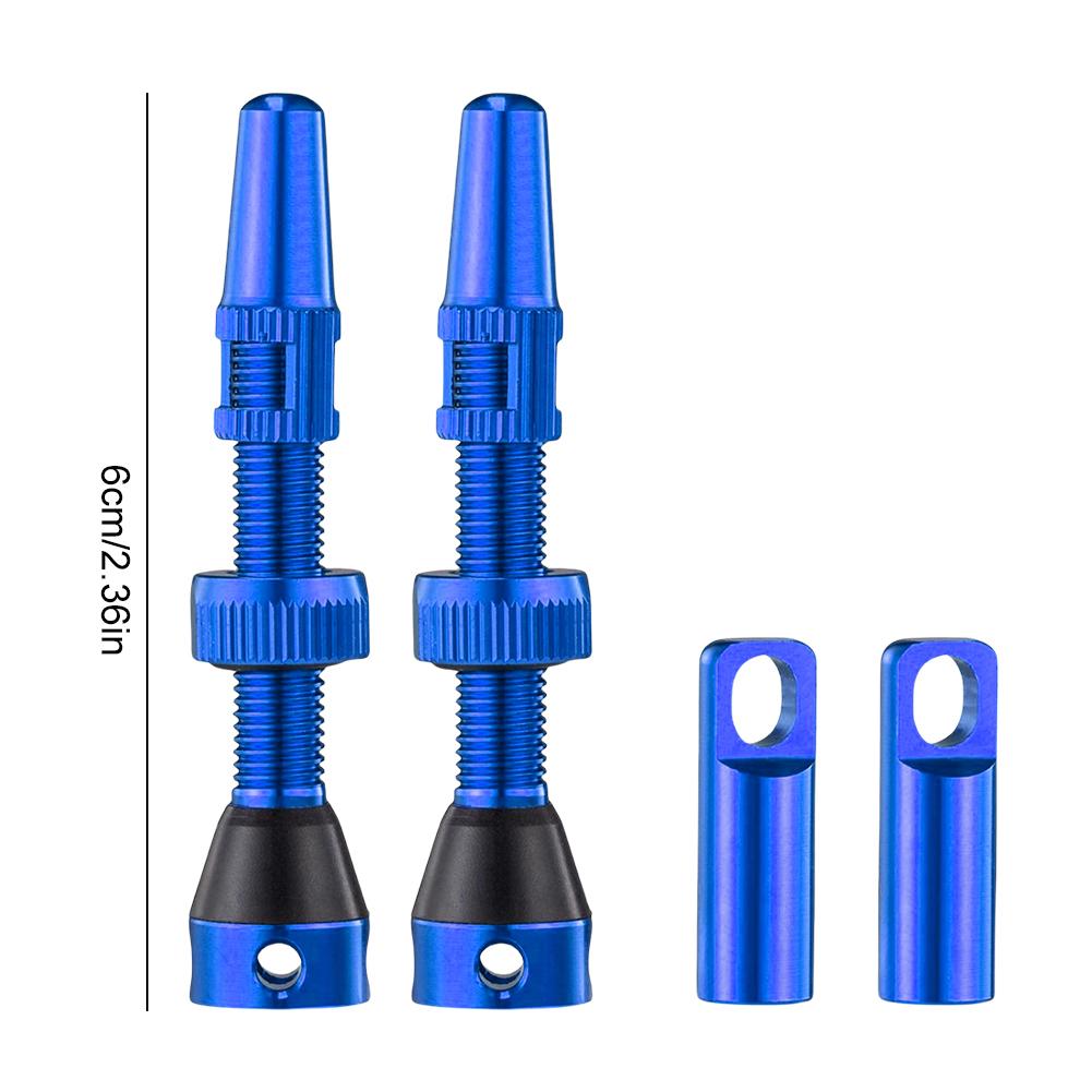 1 Pair Ultralight Gravel MTB Bike Tubeless Valves Value Core Remover Tool 40/44mm Bicycle Valve with Caps for Road Tubeless Tire