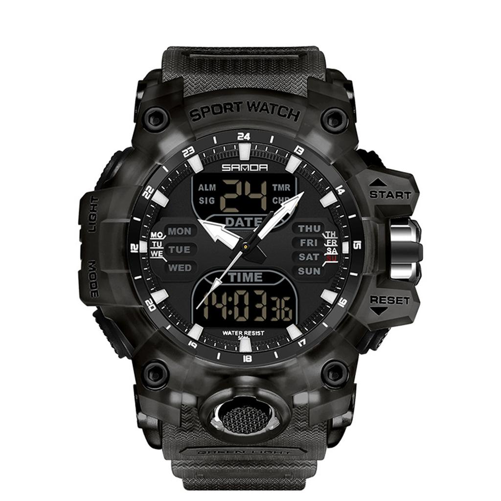 Men's Digital Watch Sports Electronic Watch With Luminous Display, Running Timer, Alarm Clock, Resistant Fitness Watch For Outdoor Activities