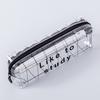1Pcs Kawaii Pencil Case Cartoon Transparent Letter Octagonal School Pencil Box Pencilcase School Supplies Stationery