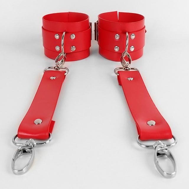 Women's Fashion Thigh Lace Sling Pu Leather Adjustable Leg Corset Leather Strap Back Lingerie Gothic Plus Handcuffs Accessories