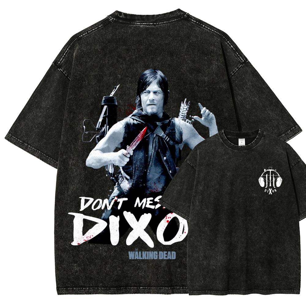 The Walking Dead Anime Lover Unisex Washed Tshirt NewModel High Quality Personality Clothes Plus Size Year Round Clothing SOFT
