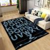 3D Letter Number Retro Nostalgia Area Rug,Carpet Rug for Living Room Bedroom Sofa Doormat,Kids Play Crawling Non-slip Floor Mat