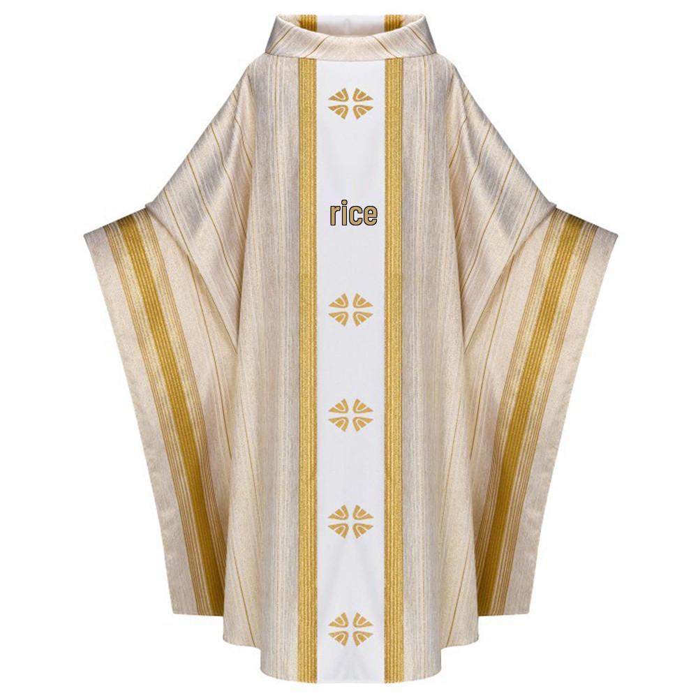 Unisex Retro Stand-up Collar Long Robe with Batwing Sleeves for Stage Performance