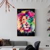 Nástenné maľby na plátne s farebným levom Severské plagáty a nástenné obrazy Obrázky zvierat do obývačky Cuadros Home Decor