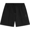 Li Ning Sports Lifestyle Series Solid Color Mid Waist Drawstring Loose Straight Casual Shorts Women Shorts Black AKSU224-3
