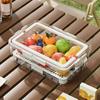 Food Storage Box Snack Box Container with Lid Large Capacity BPA Free Transparent Design Easy to Clean Divided Serving Tray