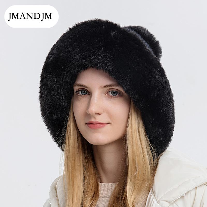 Autumn and winter women's pullover hat three hairballs outdoor thickened velvet cold-proof warm solid color knitted hat