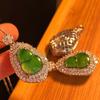 Natural Jadeite Pendant Female Micro-Inlay, Real Photo Fidelity