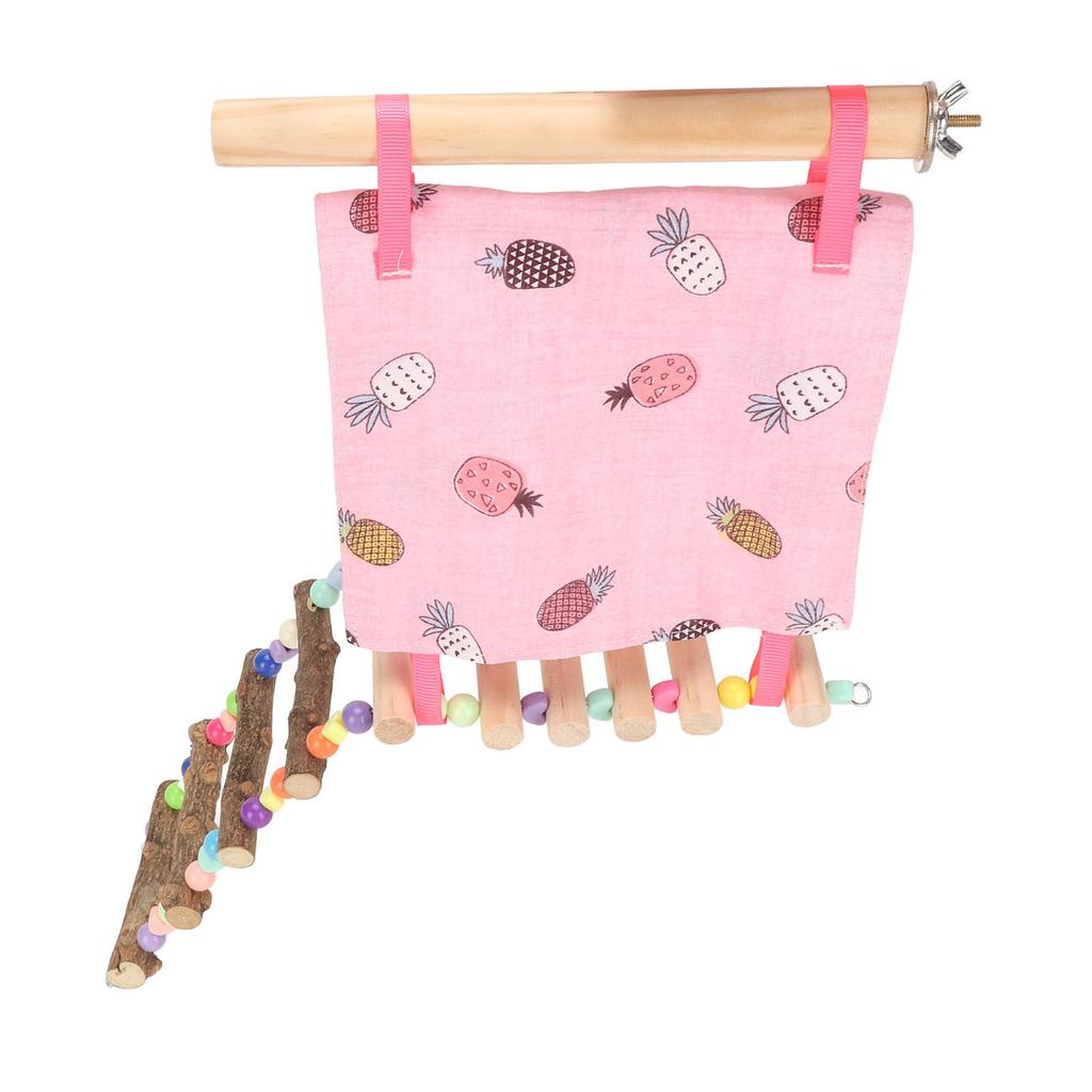 Bird Nest Hut Hammock Tent Vibrant Color Open Front and Back Bird Hammock Tent with Ladder for Bird