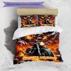 3PC Custom Name Biker Spirit: Fire Wings Bedding Set Duvet Cover Closure Includes 1 Duvet Cover & 2 Pillowcases for Bedroom