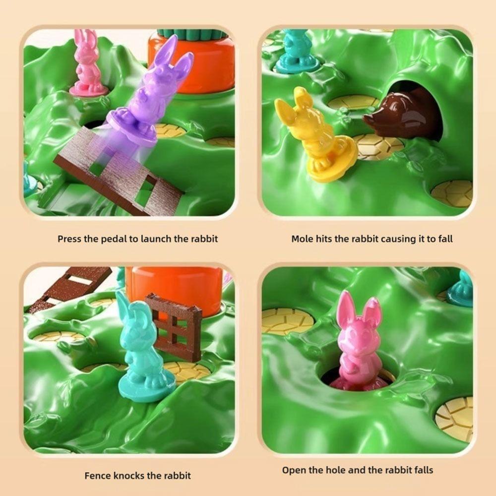 Cartoon Rabbit Interactive Defend Game Multicolor Challenge Game Interactive Toy  Party Games