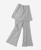 KIJIKO Ke611-Bootcut Skirt Pants Melange Gray