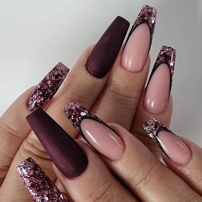 Nail Patch Nail Patch Long Ballet False Nail Long T Nail Patch Nail Patch French Glitter Nail Patch