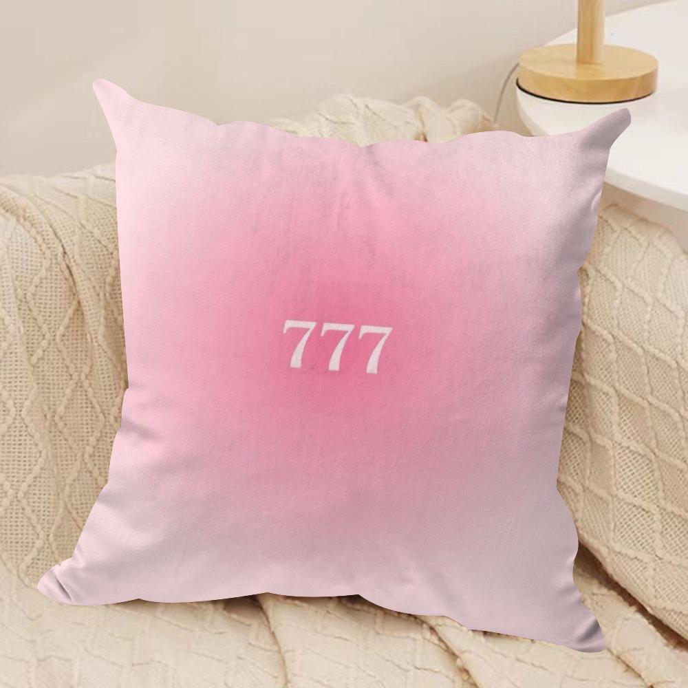 Lucky Numbers Christian Cushion Cover Soft Plush Fabric Double-Sided Printed Sofa Cushion Cover for All Seasons Home Decor Gift