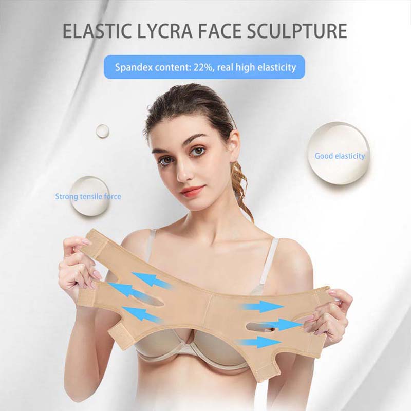 Elastic Face Slimming Bandage V Line Face Shaper Women Chin Cheek Lift Up Belt Facial Massager Strap Face Skin Care Tools Beauty