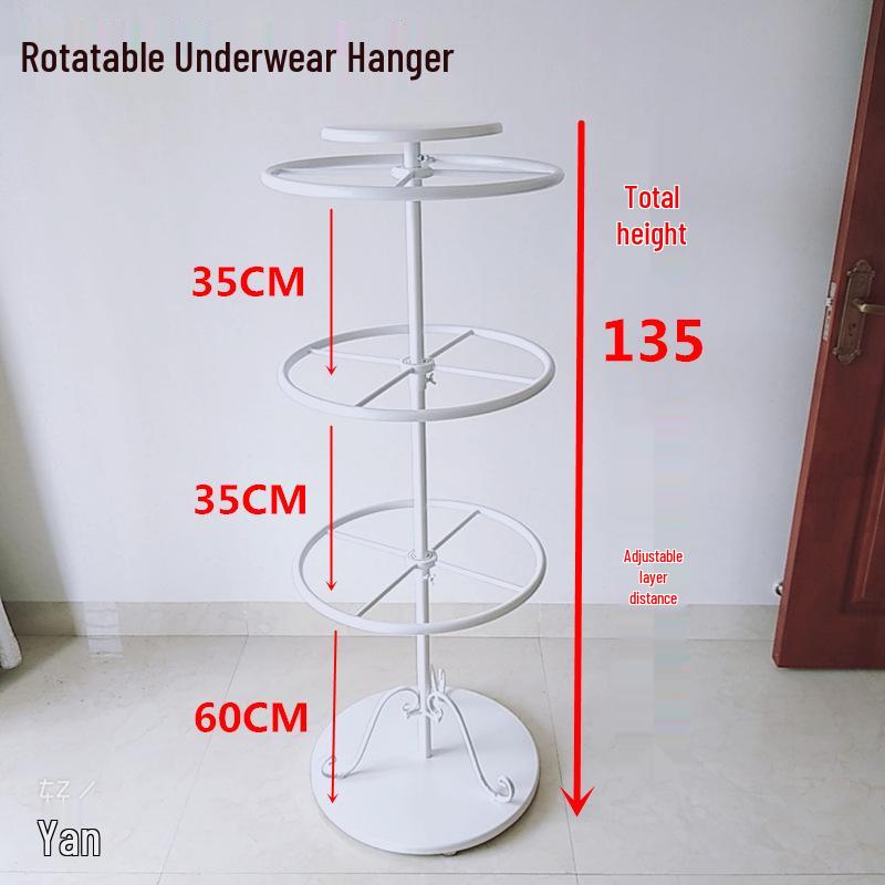 Scaffale in Ferro Rotante da Pavimento per Biancheria Intima e Slip