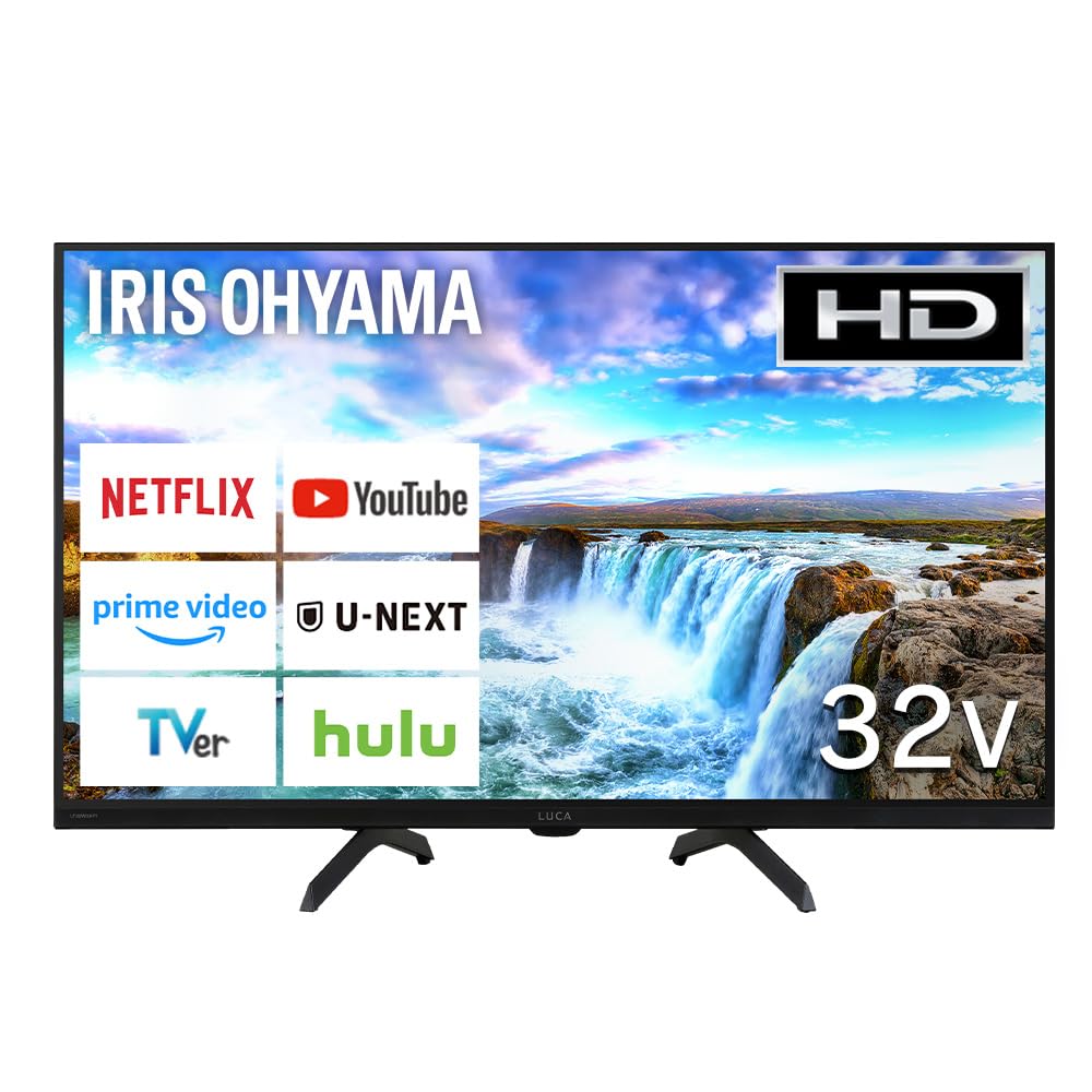 Iris Ohyama LT-32WGX-F1 32-inch Google LCD TV with Dual Tuner, Compatible with Internet Video Services, Black