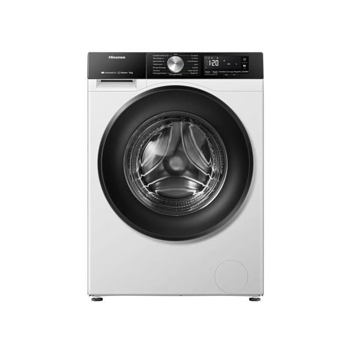Machine À Laver - Hisense - WF3S1043BW3 - 10,5 Kg - Wi-Fi - Vapeur 99,9% - Classe A