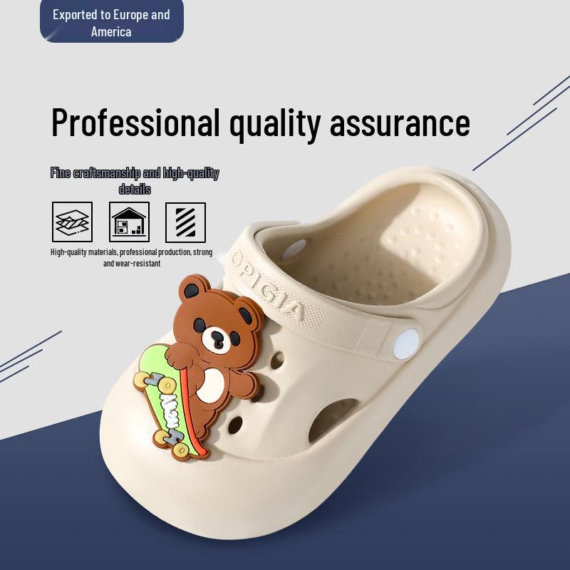 Sandales Sabots Antidérapantes en EVA pour Enfants, Semelle Épaisse, Port Extérieur, Convient aux Garçons et Filles d'Âge Moyen et Plus Âgés