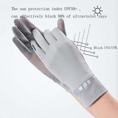 Women Driving Ice Silk Summer Mesh Anti-UV Sunscreen  Gloves  Mittens Driving Gloves